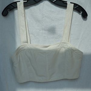 Aritzia Wilfred Linen crop tank